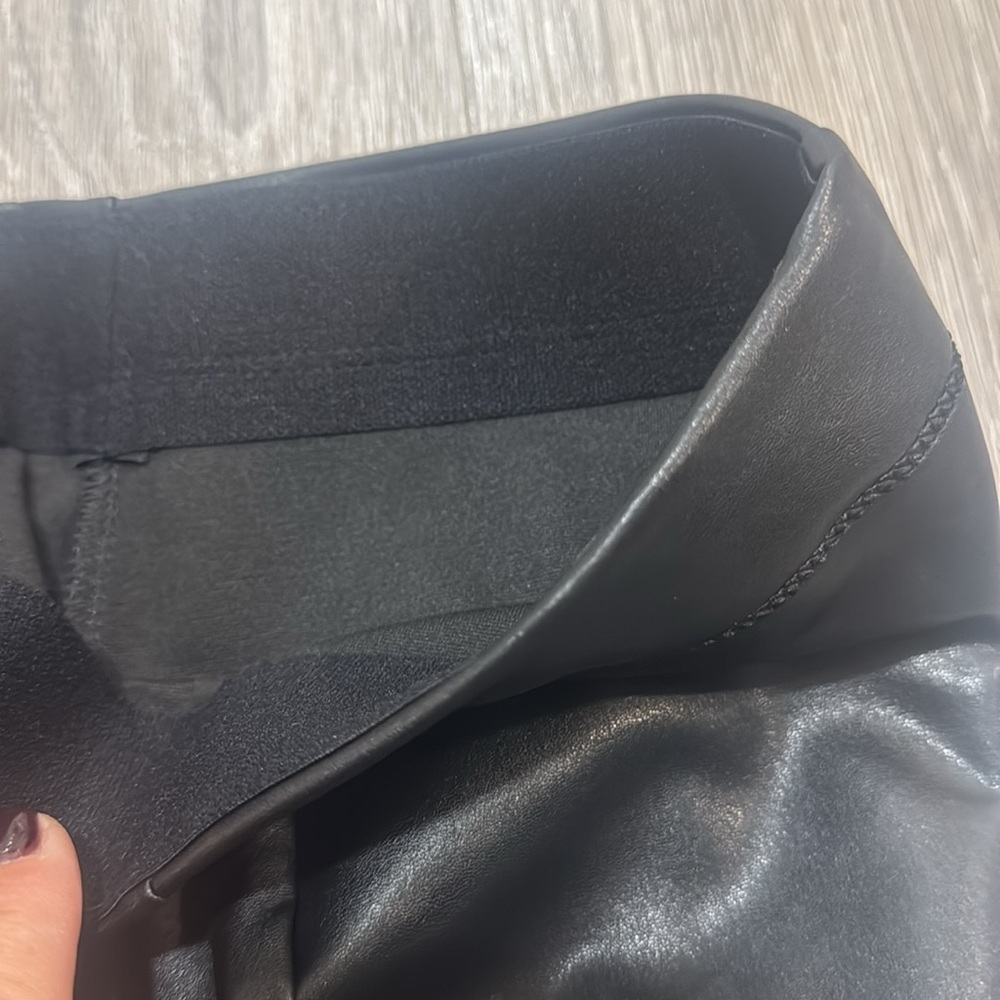 Super Stretch High Waisted Faux Leather Black Leggings Express Women’s Size XS - Picture 9 of 13